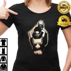 Frankenstein And Bride Of Frankenstein Scary Movie T-Shirt