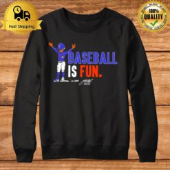 Frankie Lindor Baseball Is Fun Signature Sweatshirt