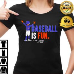 Frankie Lindor Baseball Is Fun Signature T-Shirt