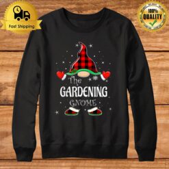 Gardening Gnome Buffalo Plaid Matching Family Christmas Sweatshirt