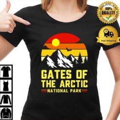 Gates Of Arctic National Park Vintage Retro Sunset Alaska T-Shirt