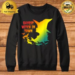 Gayest Witch In Town Apparel Halloween Support Lgbt Pride Sweatshirt