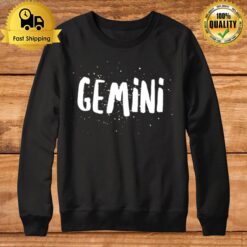 Gemini Fitted Scoop White Tex Sweatshirt