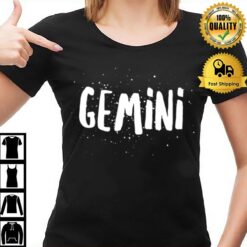 Gemini Fitted Scoop White Tex T-Shirt