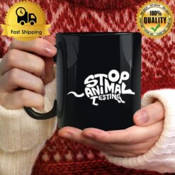 Geometric Art Stop Animal Testing Animal Protection Mug