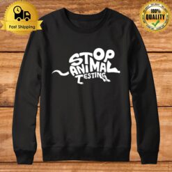 Geometric Art Stop Animal Testing Animal Protection Sweatshirt