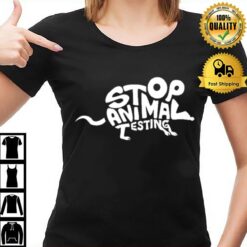 Geometric Art Stop Animal Testing Animal Protection T-Shirt
