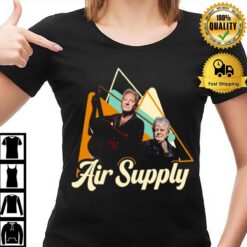 Geometric Design Air Supply Band T-Shirt