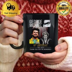 George Michael 60Th Anniversary 1963 - 2023 Thank You For The Memories Signature Mug
