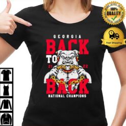 Georgia Back To Back National Champions 21 22 T-Shirt