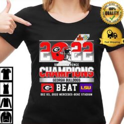 Georgia Bulldogs 2022 Sec Conference Champions Beat Lsu T-Shirt