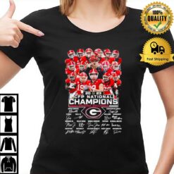 Georgia Bulldogs 2023 Cfp National Champions Signatures T-Shirt