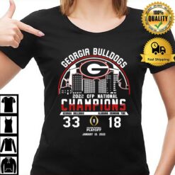 Georgia Bulldogs 33 18 Alabama Crimson Tide 2022 Cfp National T-Shirt