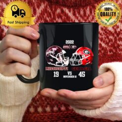 Georgia Bulldogs 45 19 Mississippi State Bulldogs Football 2022 Gameday Matchup Final Score Mug