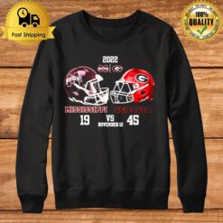 Georgia Bulldogs 45 19 Mississippi State Bulldogs Football 2022 Gameday Matchup Final Score Sweatshirt