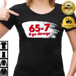 Georgia Bulldogs 65 7 Go Dawgs 2023 T-Shirt