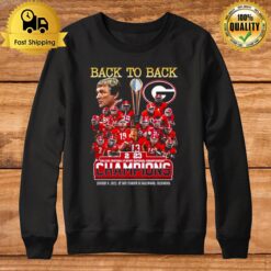 Georgia Bulldogs Back To Back 2023 College Football Playoff National Championship Champions Sweatshirt