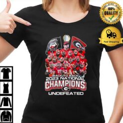 Georgia Bulldogs Back To Back 2023 National Champions Undefeated T-Shirt
