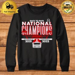 Georgia Bulldogs Back To Back College Football Playoff National Champions Schedule Sweatshirt