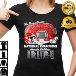 Georgia Bulldogs Back To Back College Football Playoff National Champions The Perfect Season T-Shirt
