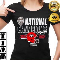 Georgia Bulldogs Back To Back Football Playoff National Champions T-Shirt