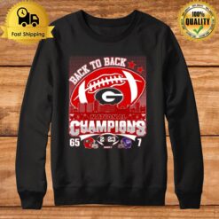 Georgia Bulldogs Back To Back National Champions 65 7 City 2023 Sweatshirt