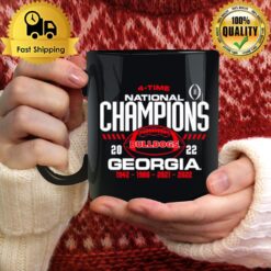 Georgia Bulldogs Blue 84 Women'S Four Time College Football National Champions Overdye Mug