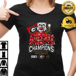 Georgia Bulldogs Champions College Football Playoff National Championship 2023 T-Shirt