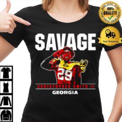 Georgia Bulldogs Christopher Smith Ii Savage T-Shirt