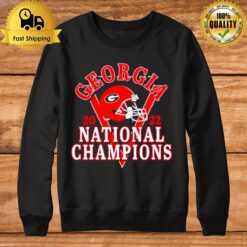 Georgia Bulldogs Football Playoff 2022 National Champions Retro Tri Blend Sweatshirt
