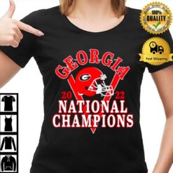 Georgia Bulldogs Football Playoff 2022 National Champions Retro Tri Blend T-Shirt
