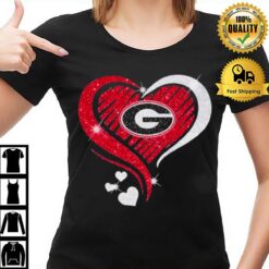 Georgia Bulldogs Heart Diamond Love 2022 T-Shirt