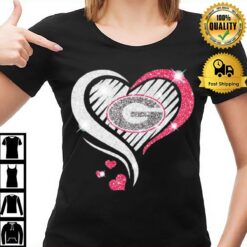 Georgia Bulldogs Heart Love Diamond T-Shirt