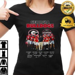 Georgia Bulldogs National Champions 2022 Signatures T-Shirt