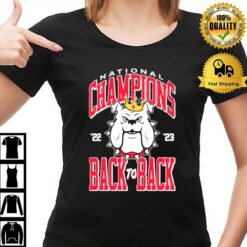 Georgia Bulldogs National Champions 2023 Back To Back Gauge T-Shirt