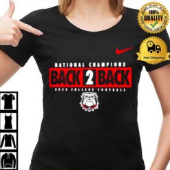 Georgia Bulldogs Nike Back To Back College Football Playoff National Champions Local Performance T-Shirt