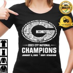 Georgia Bulldogs Player Names 2023 Cfp National Champions Logo T-Shirt