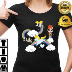 Powerpuff Girls & Donny Rainbow Pattern T-Shirt