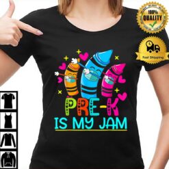 Pre K Is My Jam Cute Pre K Grade Teacher 100 Days T-Shirt