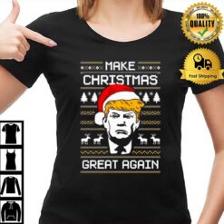 President Donald Trump Make Christmas Great Again Ugly Christmas 2022 T-Shirt