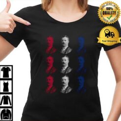 President Teddy Roosevelt - Red White And Blue T-Shirt