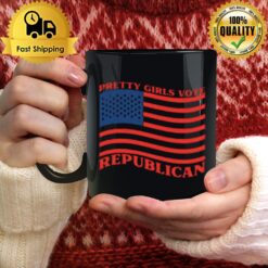 Pretty Girls Vote Republican American Flag Mug