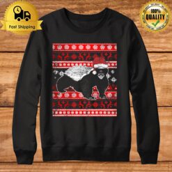 Pretty Ugly Christmas Honey Badger Sweatshirt