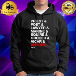 Priest Poet Lawyer Marine Squire Grocer Vicar Anyone Hoodie