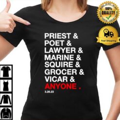 Priest Poet Lawyer Marine Squire Grocer Vicar Anyone T-Shirt