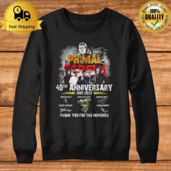Primal Scream 40Th Anniversary 1982 2022 Thank You For The Memories Signatures Sweatshirt