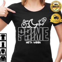 Prime Hydration Meta Moon Neon Light Sign Party T-Shirt