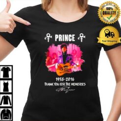 Prince 1958 - 2016 Thank You For The Memories T-Shirt