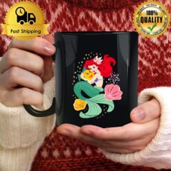 Princess Ariel Holding Flounder Illustration Mug