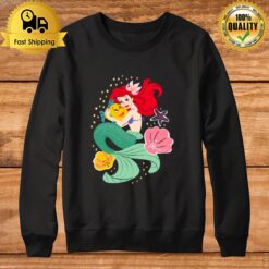 Princess Ariel Holding Flounder Illustration Sweatshirt